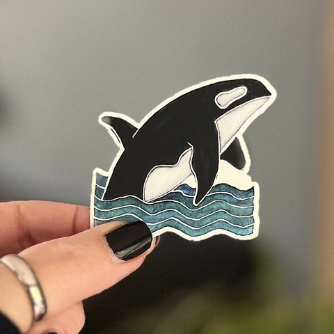 Orca Whale Carved Vinyl Sticker