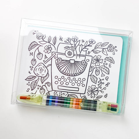 Color-In Postcard Kit - Floral - image 5