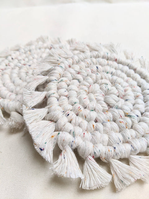 Macrame Coaster Set of 2 - image 7