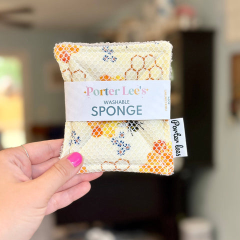 Washable Reusable Sponge - White