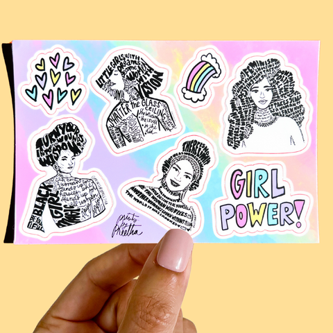 Girl Power Feminist Sticker Sheet - image 2