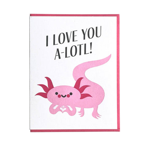 Love Axolotl Greeting Card
