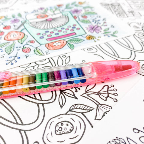 Color-In Postcard Kit - Floral - image 6