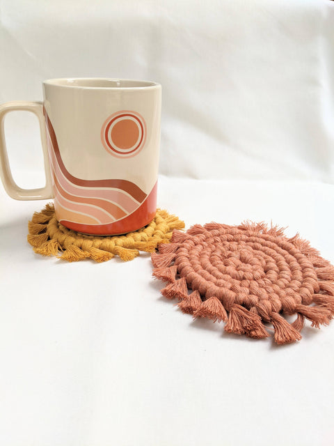 Macrame Coaster Set of 2 - image 8