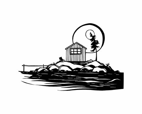 Island Cabin 8x10 Print
