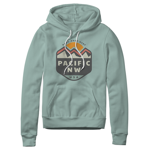Sun over Mountain Stamp Premium Hoodie