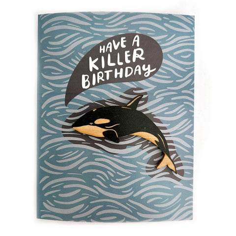 Birthday - Orca Magnet w/ Card