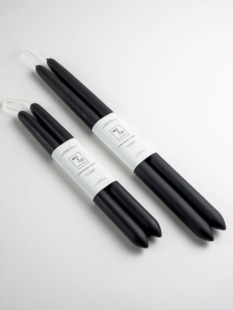 Charcoal Beeswax Dipped Candles 10"