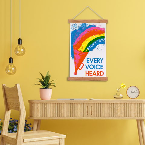 Every Voice Heard Risograph Social Change Poster - image 3