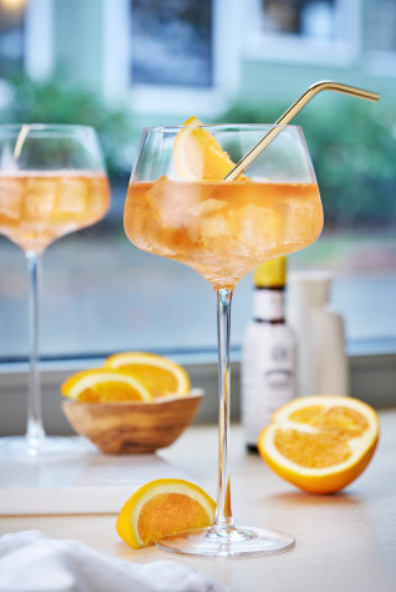 Raye(TM) Angled Crystal Stemmed Amaro Spritz Glasses - Set of 2 - image 3