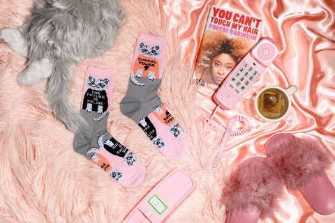 Future Is Feline Crew Socks
