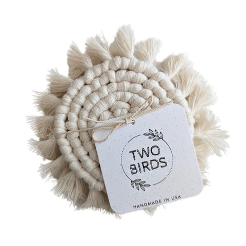 Macrame Coaster Set of 2 - image 17