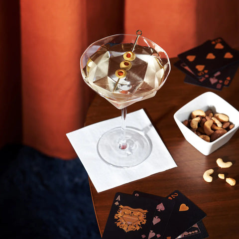 Faceted Martini Glasses - Set of 2